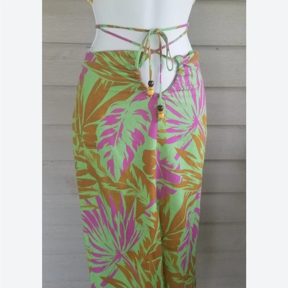 Zara Vibrant Pink and Orange Tropical Skirt - Picture 2 of 4